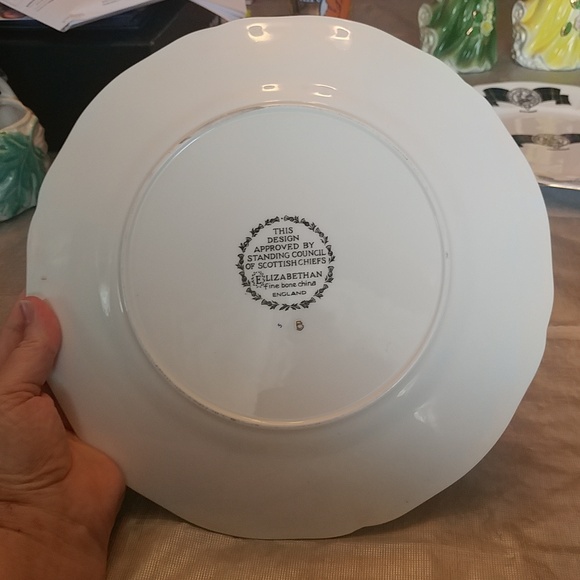 Scottish Cake Plate Elizabethan Fine Bone China - Picture 9 of 10